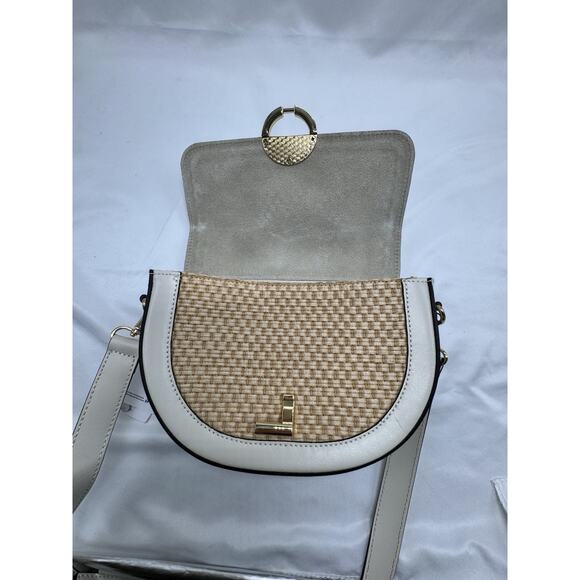 Cheval Firenze Crossbody Purse Straw Leather White NWT Cruise Vacation Old Money - Picture 10 of 15